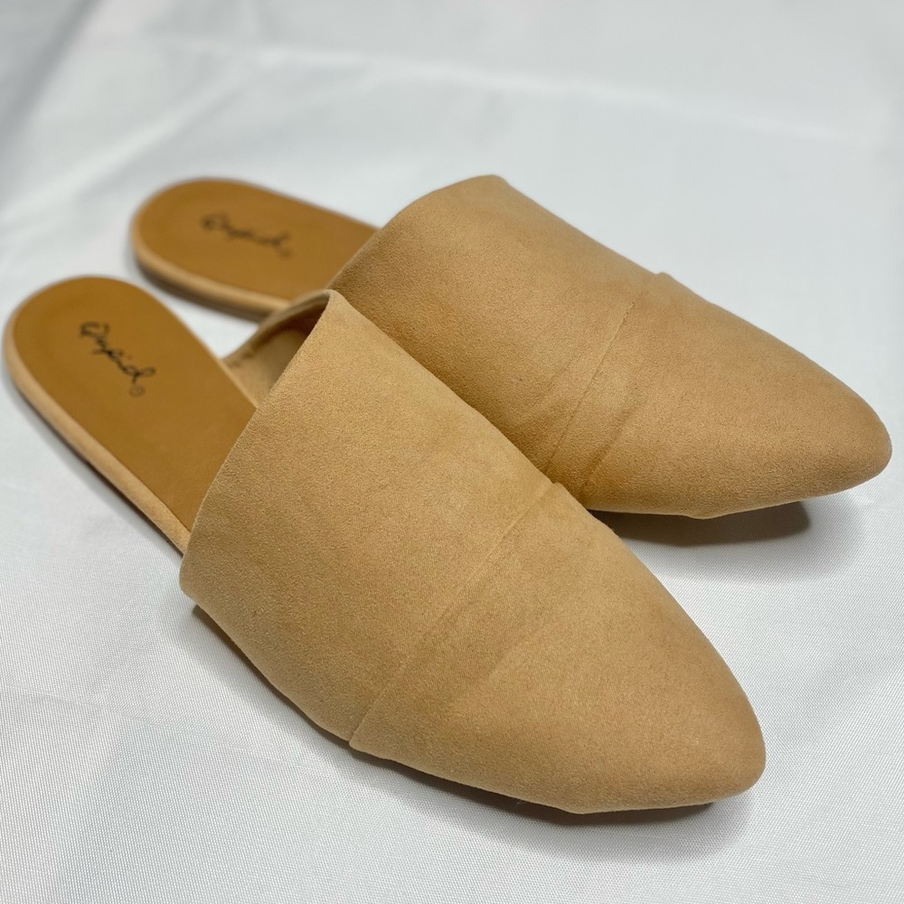 Toffee Suede Mules